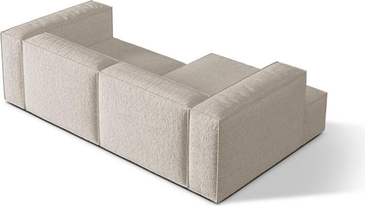 Image du produit Micadoni Bouclé Canapé D'Angle Gauche Modulaire, "Nuria", 3 Places, Beige, 147x252x72 Fabriqué en Europe (Canapé d’angle)