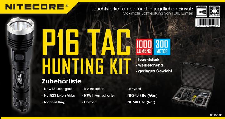 Image du produit Nitecore Kit de chasse P16 (15.10 cm, 960 lm)