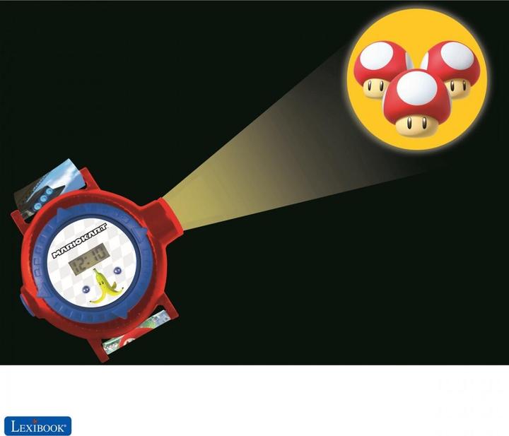 Image du produit Lexibook Horloge de projection numérique au design Mario Kart avec 20 images à projeter
