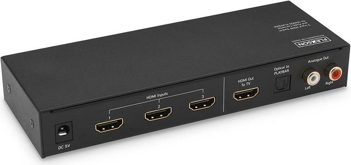 Actual product image Flexson 3 Input HDMI Switch and Audio Converter