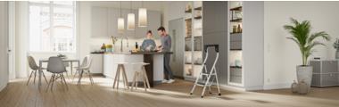 Produktbild Hailo K75 ComfortLine, Stahl-Trittleiter, 2 Stufen (Klapptritt, 110 cm)