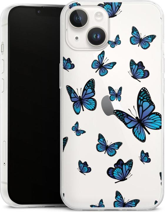 Actual product image DeinDesign Slim Case für Apple iPhone 14 Silikon Hülle Ultra Dünn Handyhülle Muster Schmetterling transparent (Apple iPhone 14)