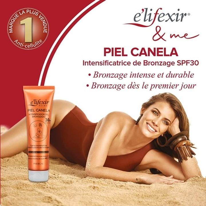 Actual product image E'lifexir Elifexir Piel Canela Tanning Cream and Self-Tanning for the Face with SPF30 Sun Protection 150ml (Self-tanning towel, 150 ml)