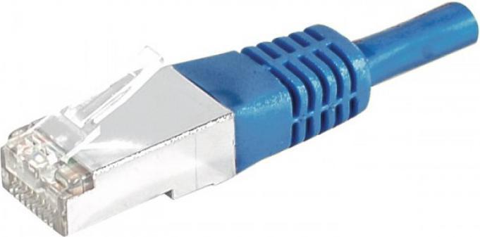 Actual product image Exertis Connect Patch cable S/FTP, PiMF, CAT.6, blue, 0.7 m Patch cable with particularly narrow bend protection (S/FTP, CAT6, 0.70 m)