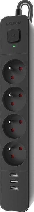 Actual product image Defender Socket strip Socket strip SFS 135 5 m, 4 sockets, 3x USB (4 x, USB, 5 m)