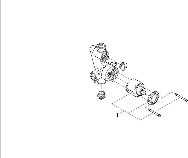 Actual product image Grohe Single-lever UP universal built-in body DN 15, for bath tub and shower head