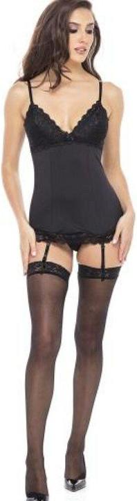 Produktbild René Rofé Hollywood Strumpfhalter und GString Set Schwarz (S, M)