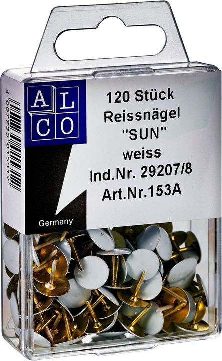 Alco Reissnägel weiss 9,5 mm (120 Stück, 9.50 mm)