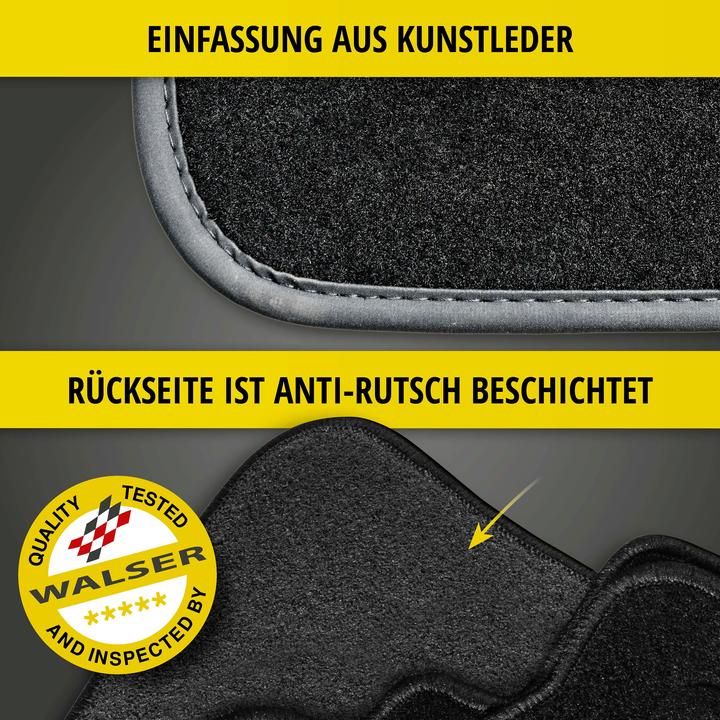 Actual product image Walser Premium floor mats for Skoda Kodiaq 10/2016-Today (2 front mats + 2 rear mats)