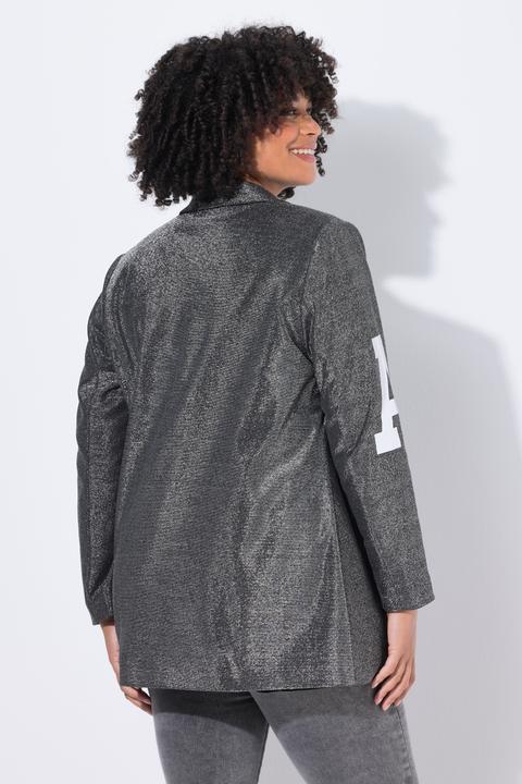Image du produit Angel of Style Blazer coupe Straight Fit, tissu scintillant, applications lettres de l'alphabet (44)