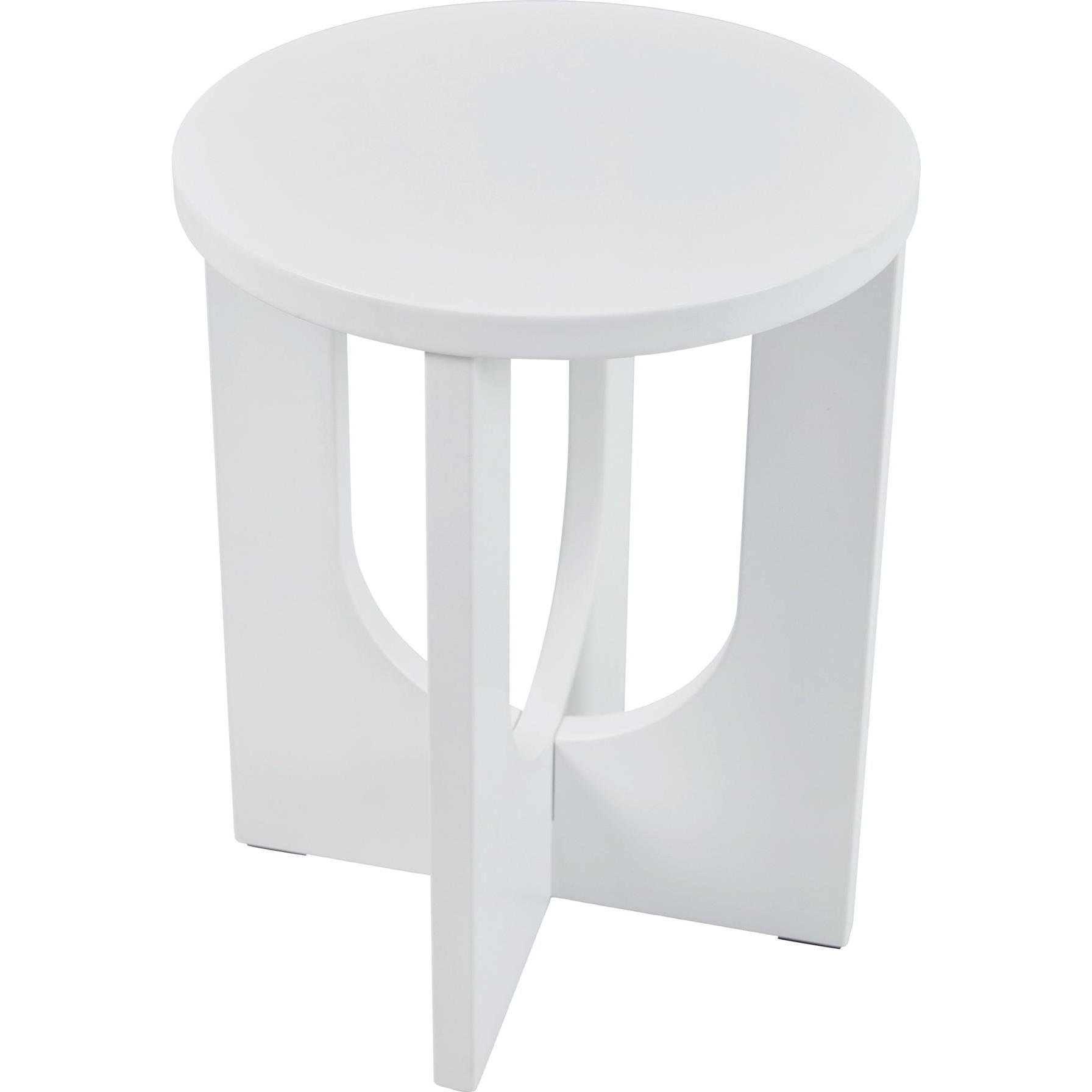En.Casa, Couchtisch + Beistelltisch, Beistelltisch Kysdajore 50x40 cm Weiss (50 x 40 cm)