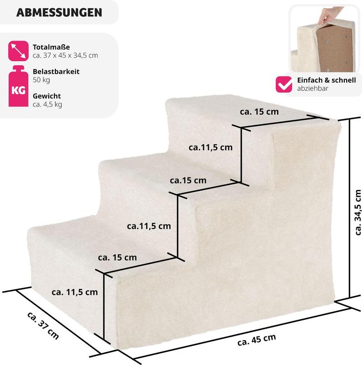 Produktbild tectake Haustiertreppe (Hund, Katze, Waschbar)