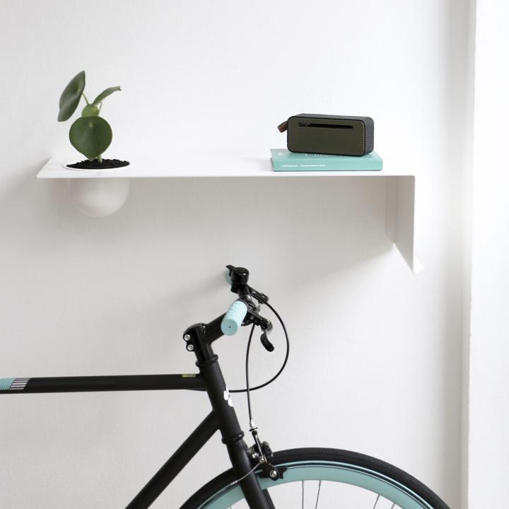 Actual product image Nichba Design Shelve01 Wall shelf with tray left (70 x 25 x 19 cm)