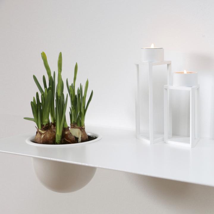 Actual product image Nichba Design Shelve01 Wall shelf with tray left (70 x 25 x 19 cm)