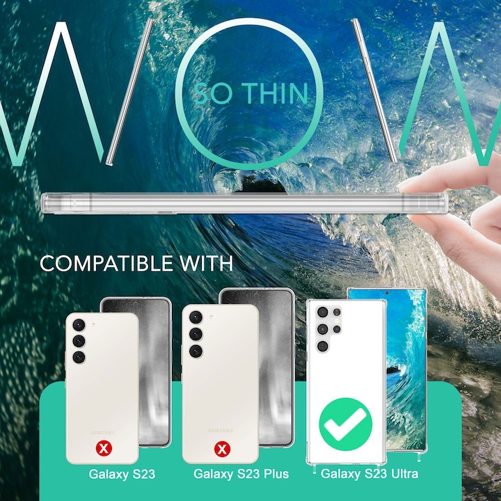 Image du produit Nalia Étui hybride clair avec chaîne à porter autour du cou