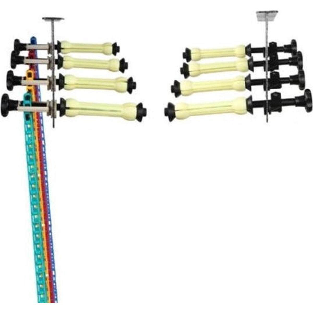 Falcon Eyes Supporto di sfondo B-4W per 4 rotoli, Fondale fotografico, Nero