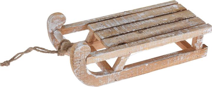 Actual product image H & S Collection Christmas sleigh, decorative sleigh with 25 warm white LED lights, 30 x 14 x 11 cm