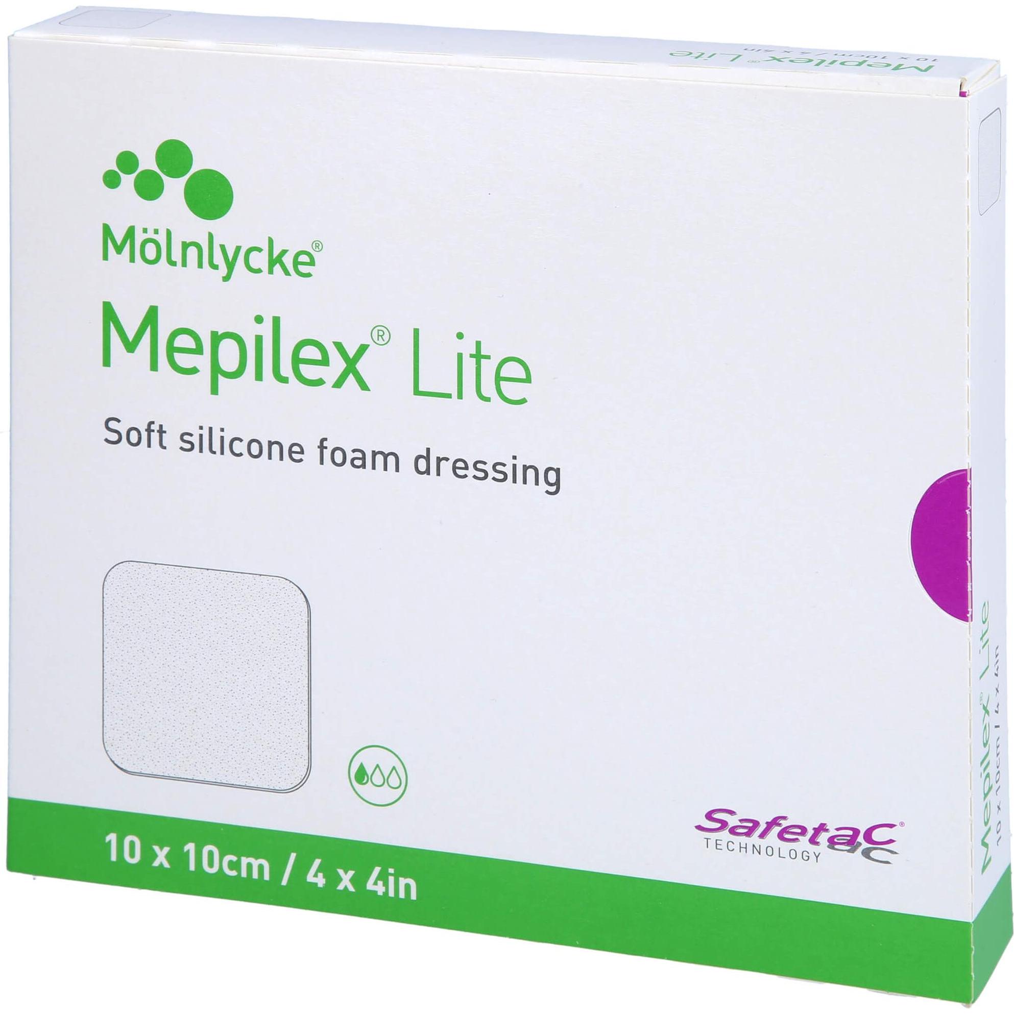Mepilex, Verbandsmaterial, Lite 10x10 cm Schaumverband steril, 5 St VER