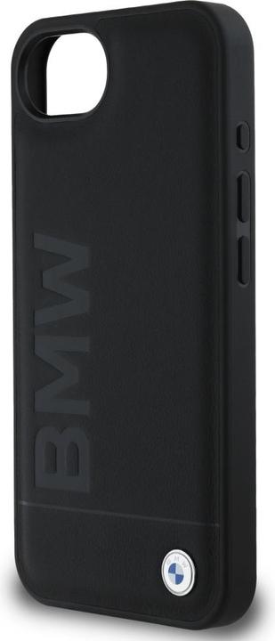 Image du produit BMW Case Leather Hot Stamp do iPhone 16e black (Apple iPhone 16e, Apple iPhone 17e)