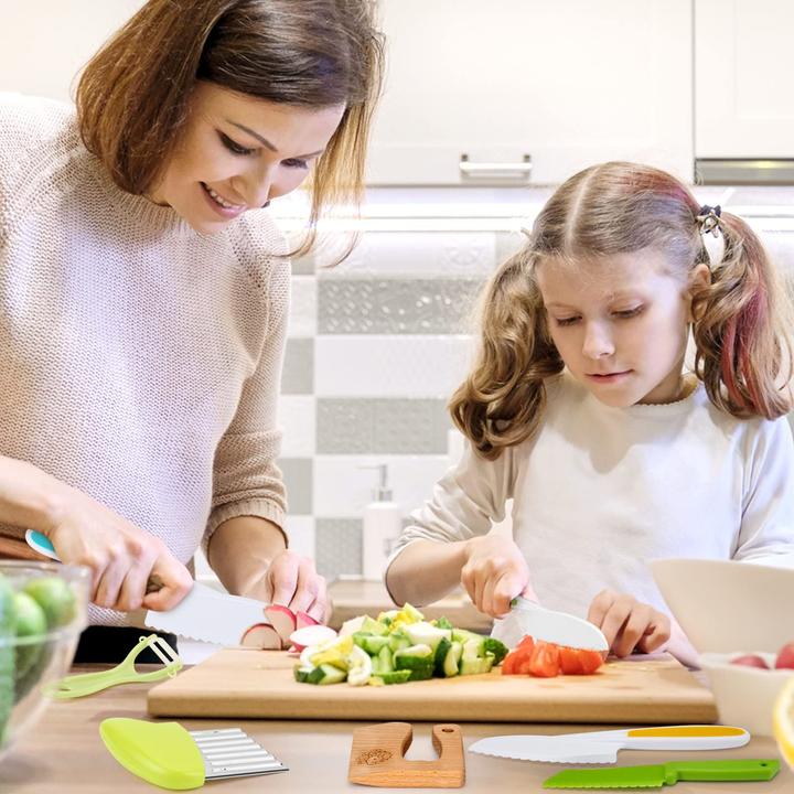 Actual product image Activity Board Kindermesser 8-teiliges Kinder-Küchenmesser-Set zum Schneiden und Kochen von Obst oder Gemüse