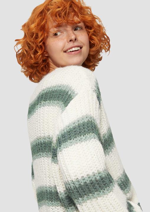 Actual product image S.Oliver Strickjacke Offene Strickjacke mit Blockstreifen (XL)