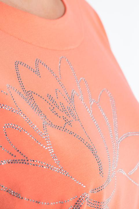 Actual product image Ulla Popken Rhinestone Flower Tee (62)