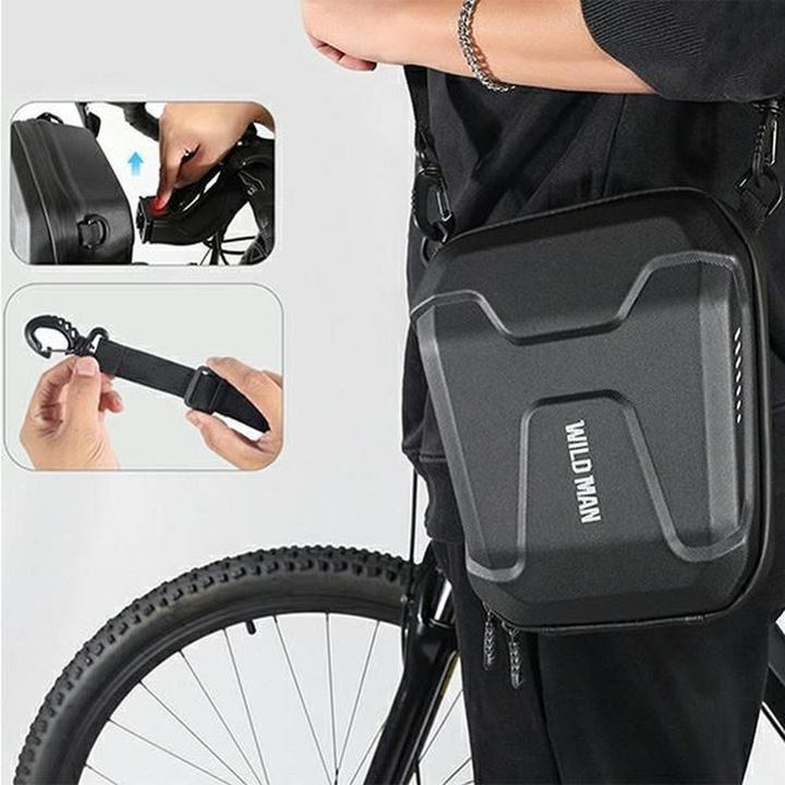 Produktbild Hoco Bicycle accessory WILDMAN WILDMAN traveling bag for handlebars with zipper E8 3L black (3 l, Gepäckträgertasche)
