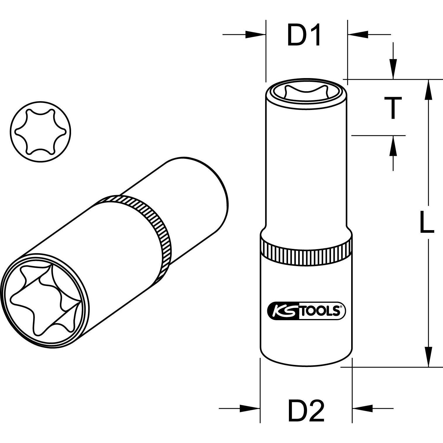Thumbnail - KS Tools, Steckschlüssel + Stecknuss, 911.4423 (14 mm)