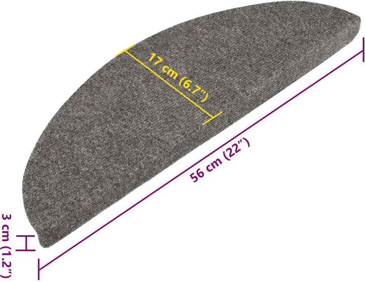 Actual product image vidaXL Treppenmatte (56 x 17 cm)