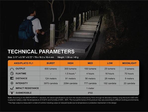 Produktbild Fenix E09R (7.90 cm, 600 lm)