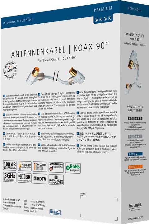 Produktbild Inakustik Premium 90° (100 dB, Antennenkabel)