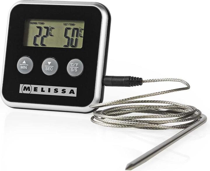 Immagine prodotto Melissa Fleischthermometer | bis zu 250°C | Alarm Timer | LCD Display