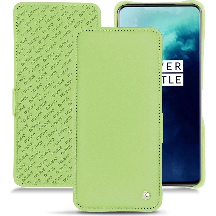 Noreve Lederschutzhülle horizontal (OnePlus 7T Pro), Smartphone Hülle, Grün