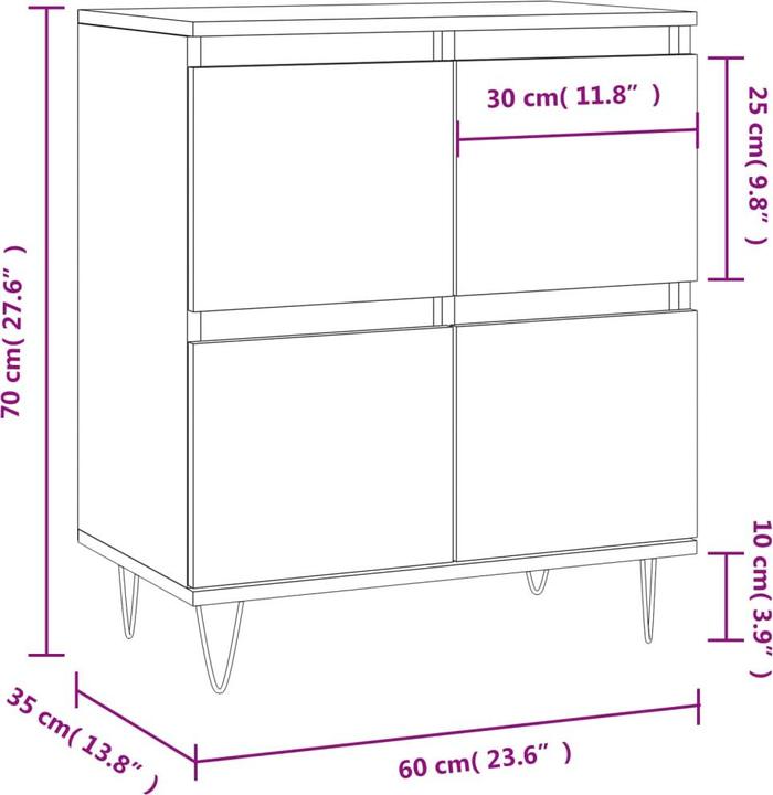 Image du produit vidaXL Sideboard (35 x 60 x 70 cm)