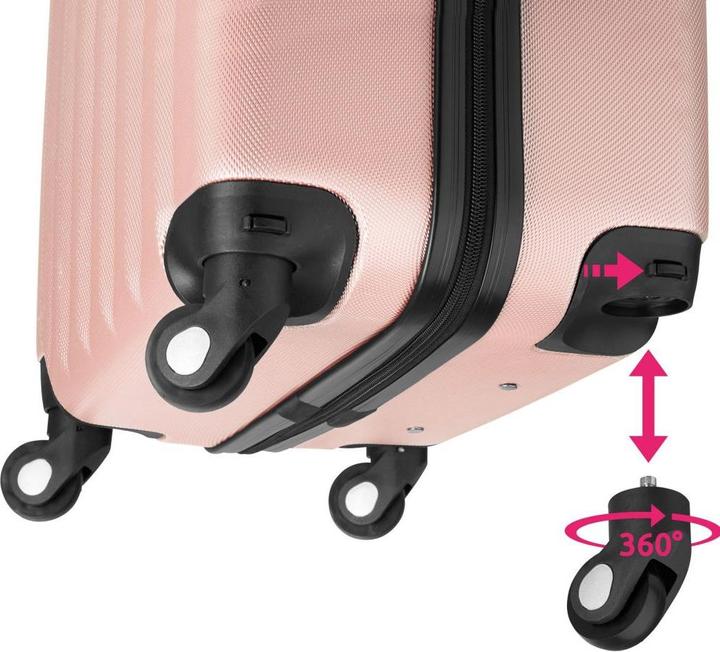 Immagine prodotto tectake Set di valigie Valigie Trolley Set di trolley Hardcase (90 l, M (50 - 90l))