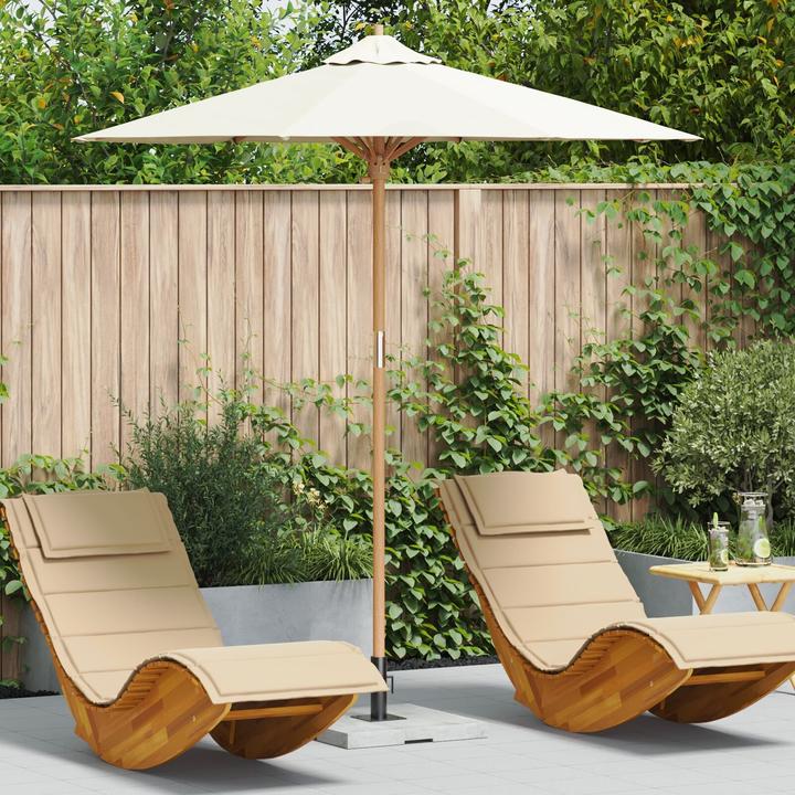 Produktbild VidaXL Garten-Schirm Creme Weiss 217x230 cm Bambus (2.17 m)