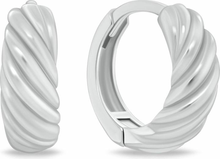 Immagine prodotto Brilio Modische silberne Creolen EA1216W (Argento 925)