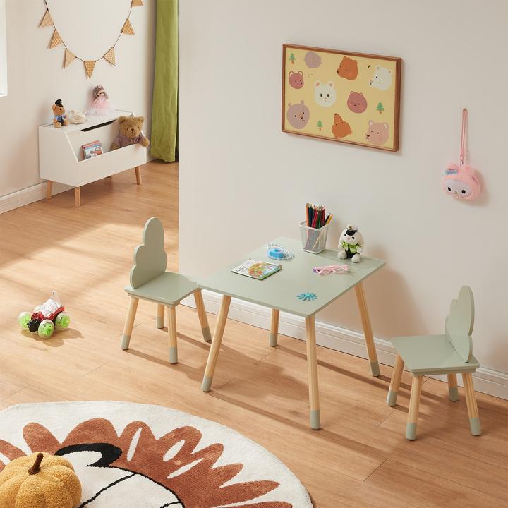 Produktbild En.Casa Kindersitzgruppe Hovle mit Wolken-Design Mintgrün (Kindersitzgruppe)