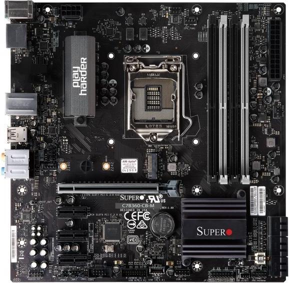 Image du produit Supermicro C7b360-Cb-M : Lga1151 (LGA 1151, Intel B360 Express, mATX)