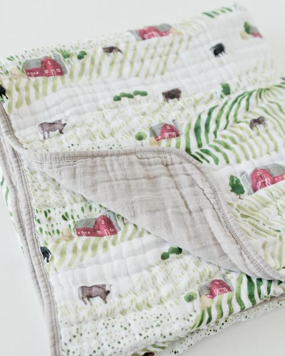 Actual product image little unicorn Cotton Muslin Quilt (120 x 120 cm)