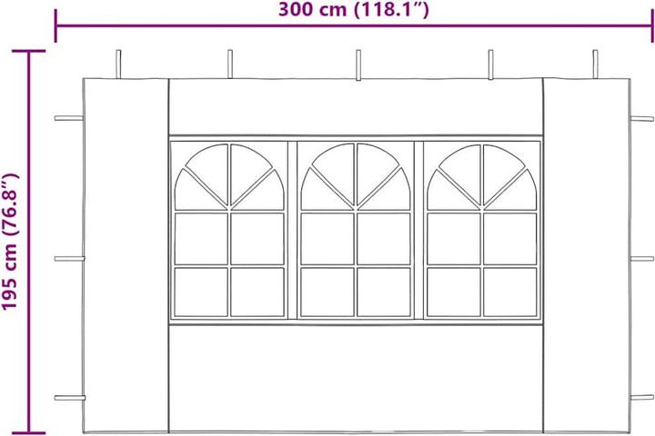 Produktbild vidaXL Zeltwand (300 cm)