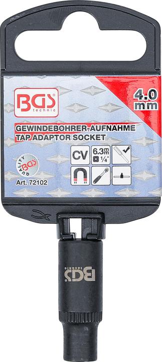 Produktbild BGS Gewindebohrer-Aufnahme-Steckschlüssel-Einsatz | 6,3 mm (1/4") | 4,0 mm