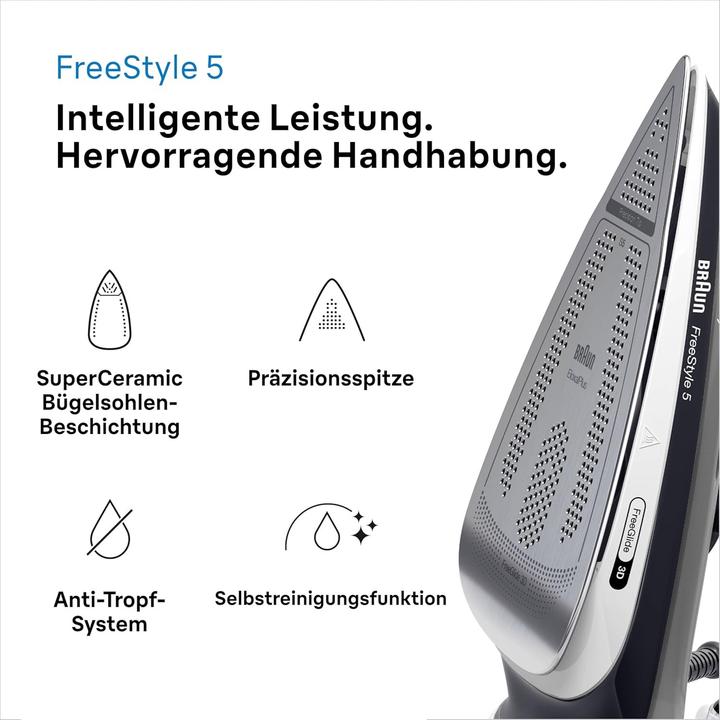 Immagine prodotto Braun Household TexStyle 5 Ferro da stiro a vapore SI 5188 BK Nero Singolo (2800 W, 220 g/min)