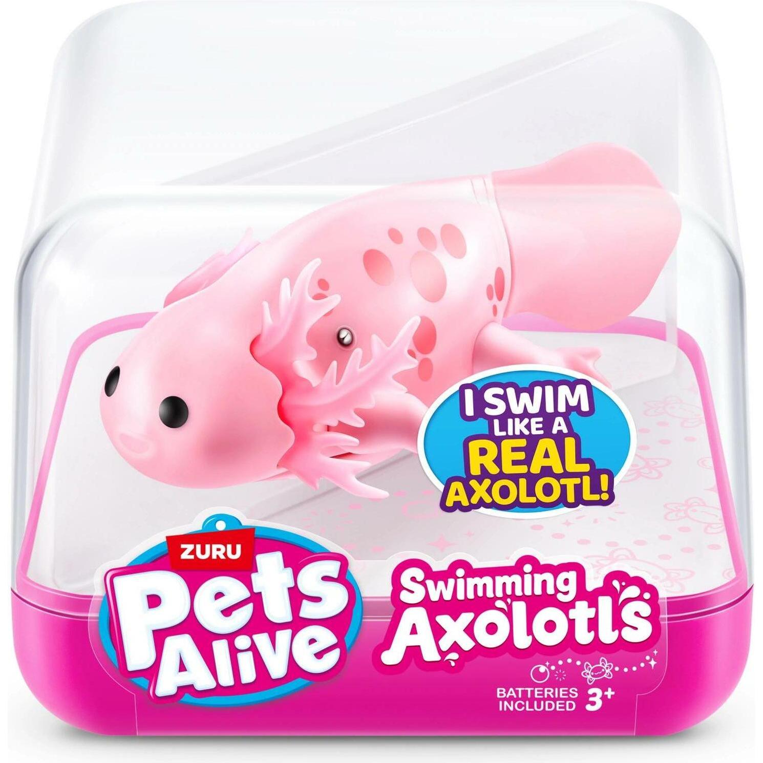 Zuru PETS ALIVE-WATER ACTIVATED-SWIMMING AXOLOTL,S1,CUBE,UQ,12PC