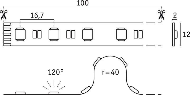 Produktbild Paulmann Pro Strip Silver P25 (RGBW, 500 cm, Indoor)