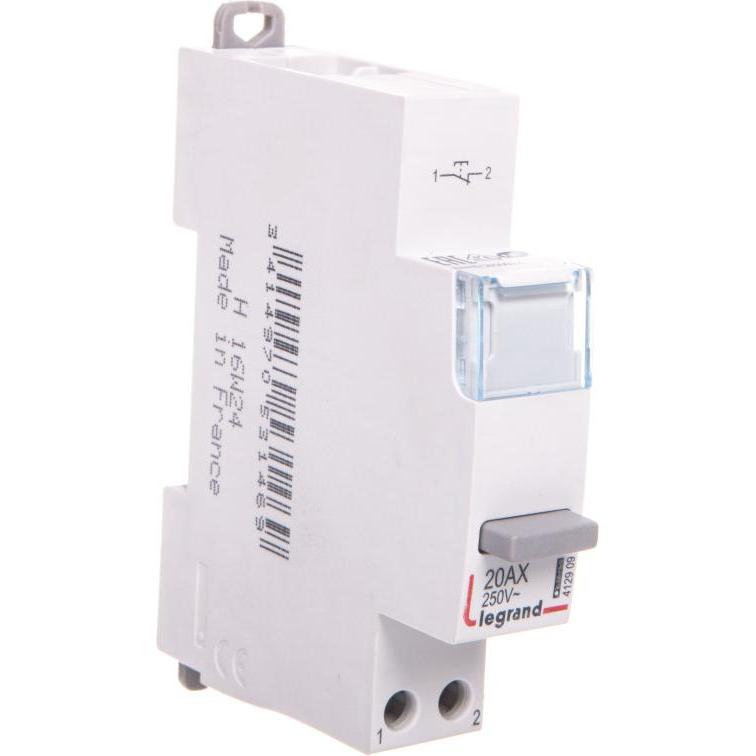 Thumbnail - Legrand KNOPFSCHALTER EINFACH MONOSTABIL LE-412909 1X NC 20 A, Taster + Schalter, Grau