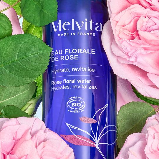 Produktbild Melvita Damaszener Rosenblütenwasser (Reinigungstücher Gesicht, 200 ml)