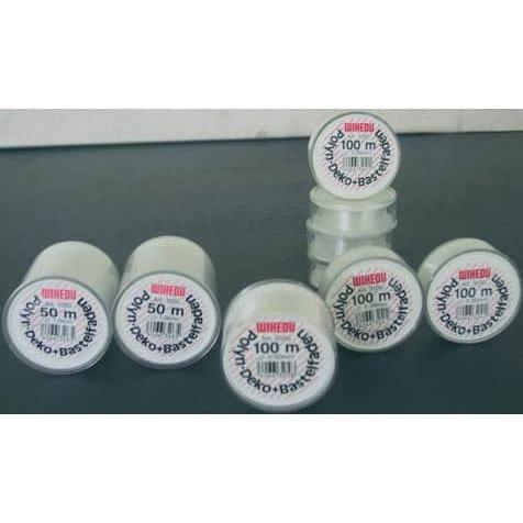 Wihedü, Verpackungsmaterial, Perlonfaden 1mm x 50 m weiss