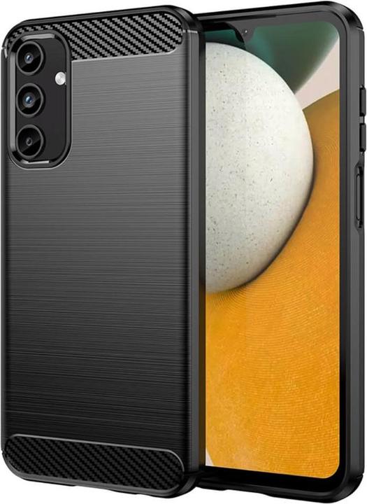 Produktbild Cover-Discount Galaxy A15 - Metall Carbon Look Hülle schwarz (Samsung Galaxy A15)