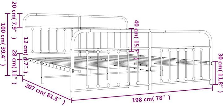 Image du produit vidaXL Bettgestell (193 x 203 cm)